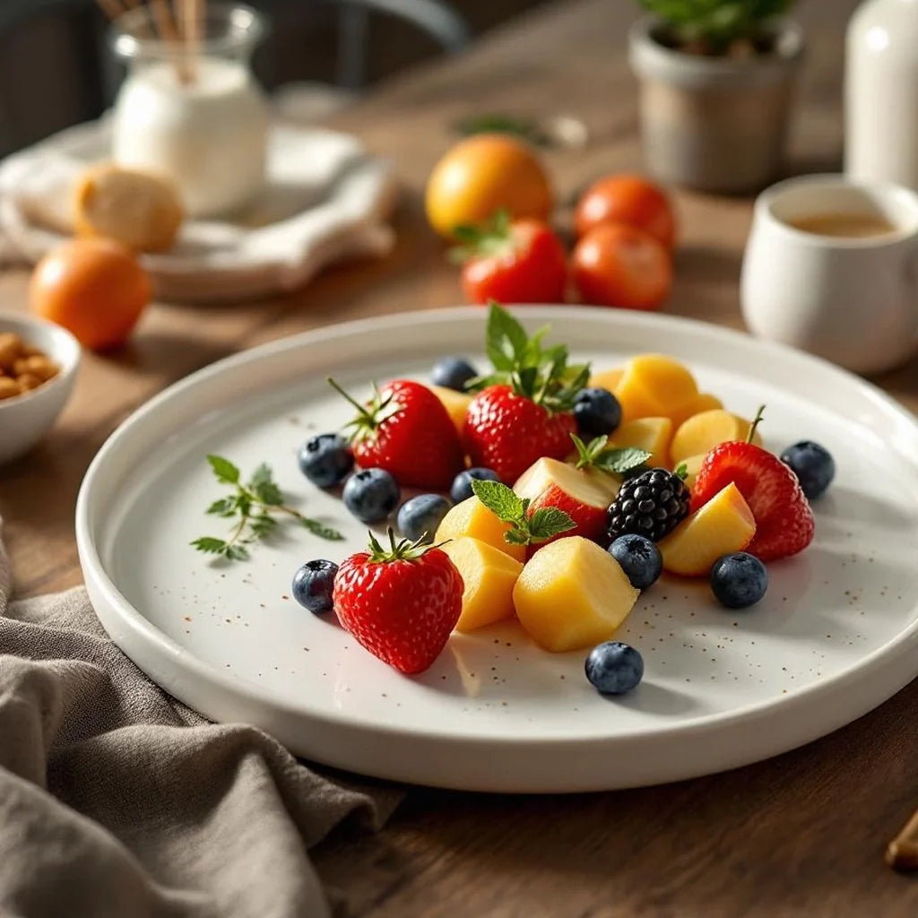 Artisan-Style Ceramic Platter in Warm White