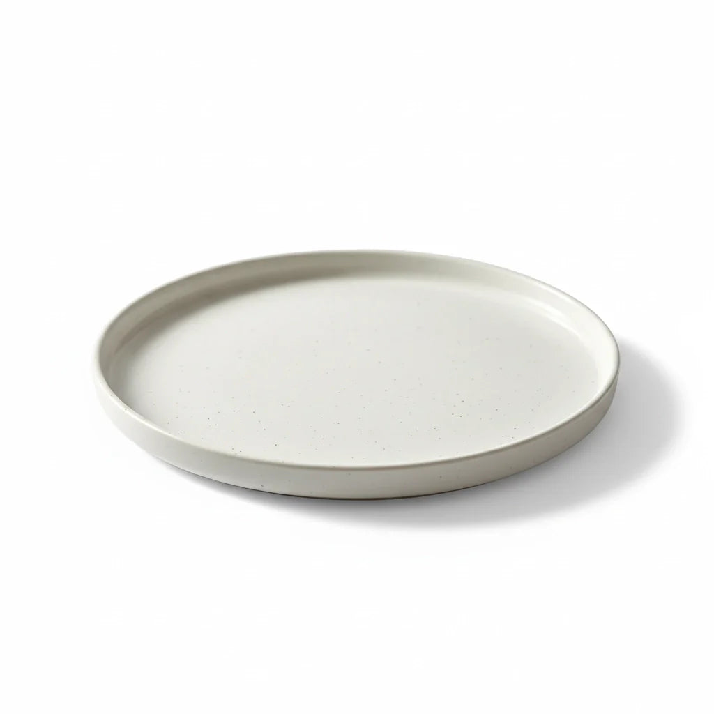 Artisan-Style Ceramic Platter in Warm White