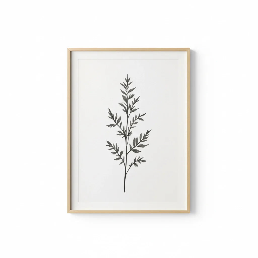 Botanical Poster Print Set of 2 in Neutral Tones