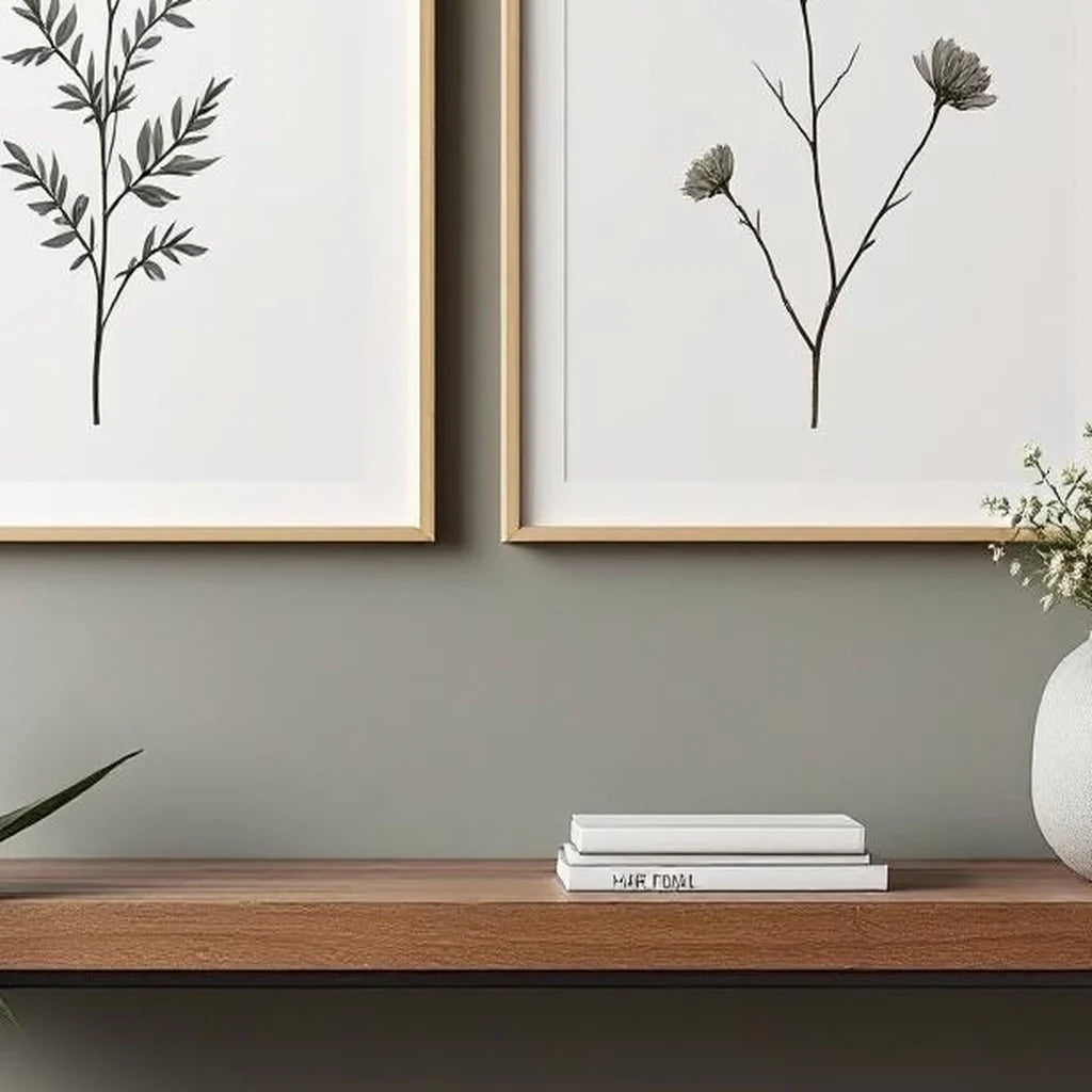 Botanical Poster Print Set of 2 in Neutral Tones