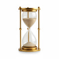 Brass Tone Hourglass with Clear Glass
