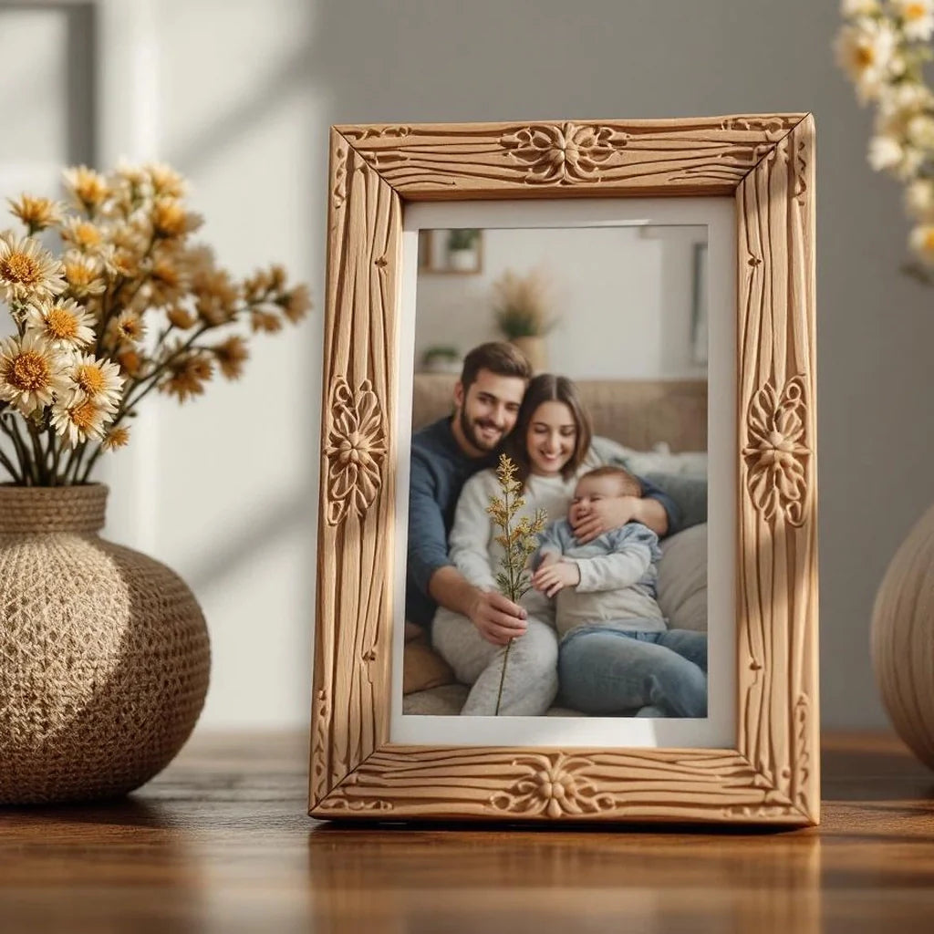 Carved Wood Picture Frame 5x7 Style