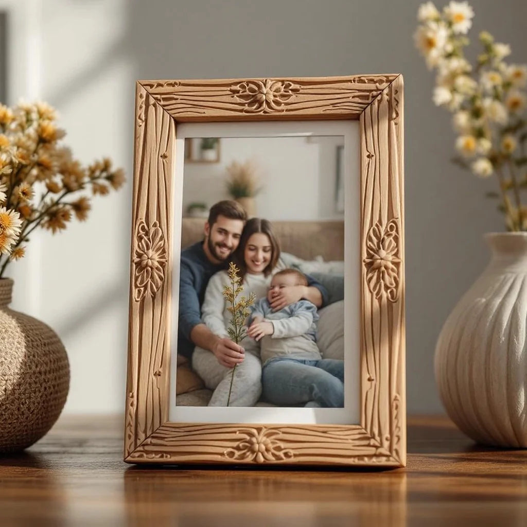 Carved Wood Picture Frame 5x7 Style