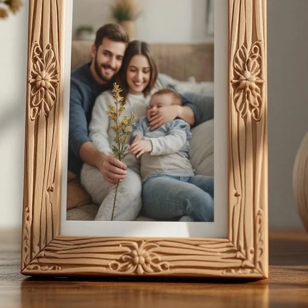 Carved Wood Picture Frame 5x7 Style