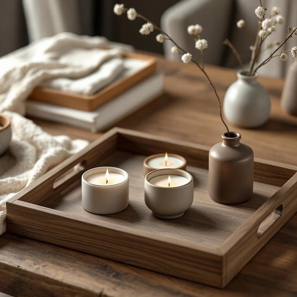 Decorative Tray in Smoked Oak Finish