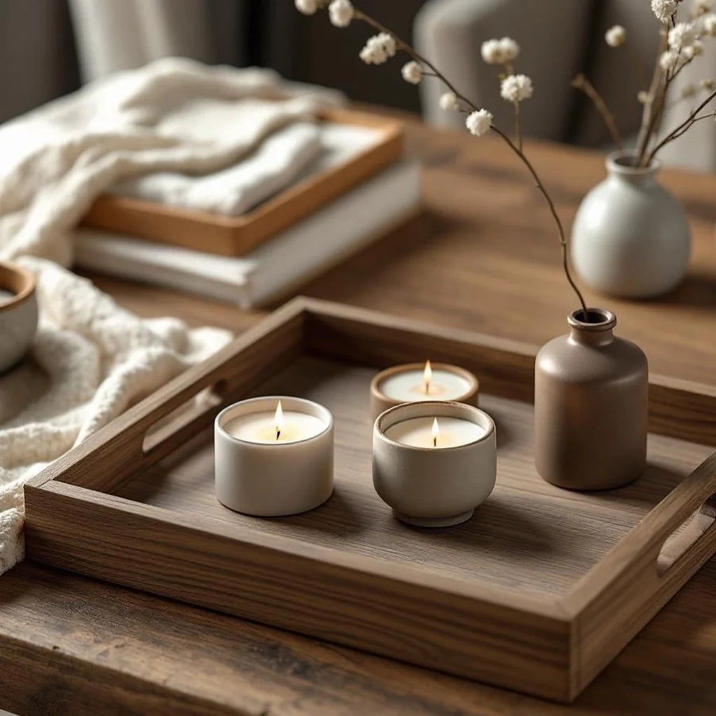 Decorative Tray in Smoked Oak Finish