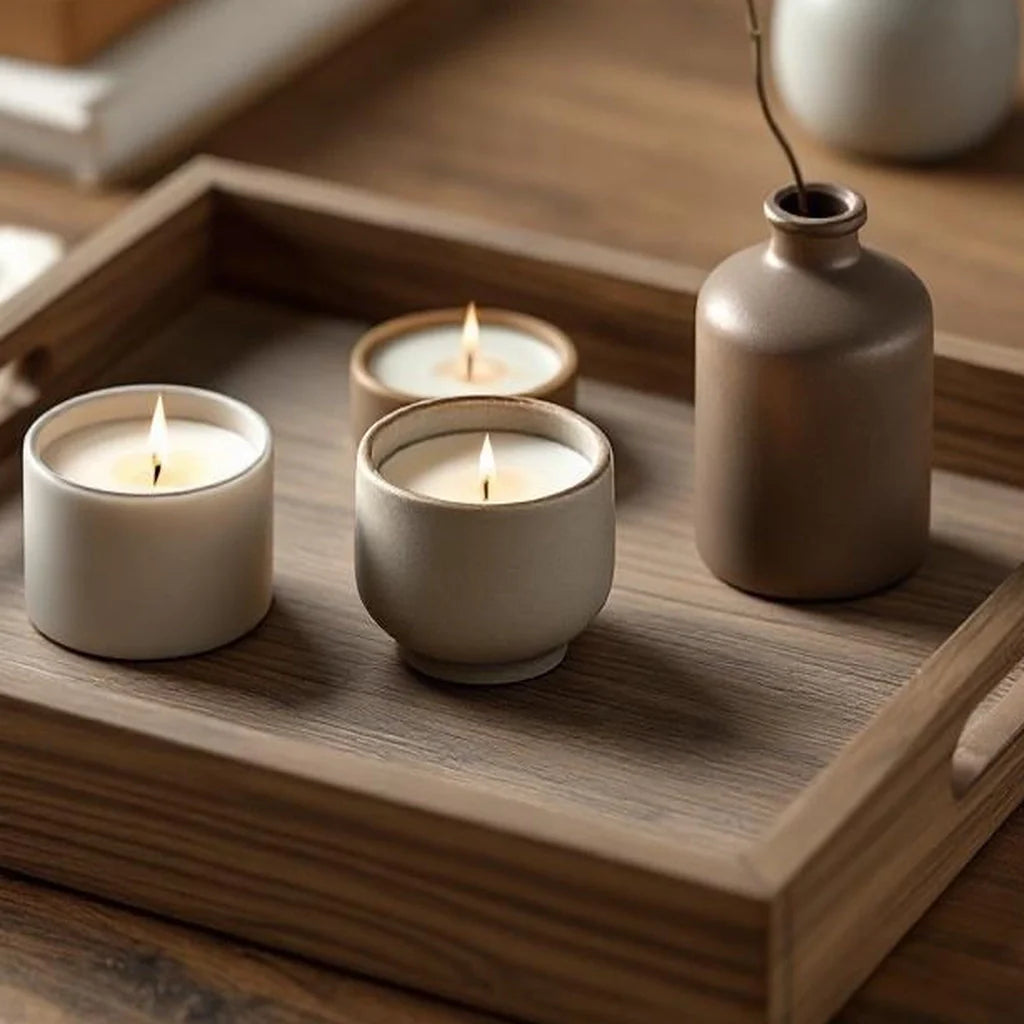 Decorative Tray in Smoked Oak Finish