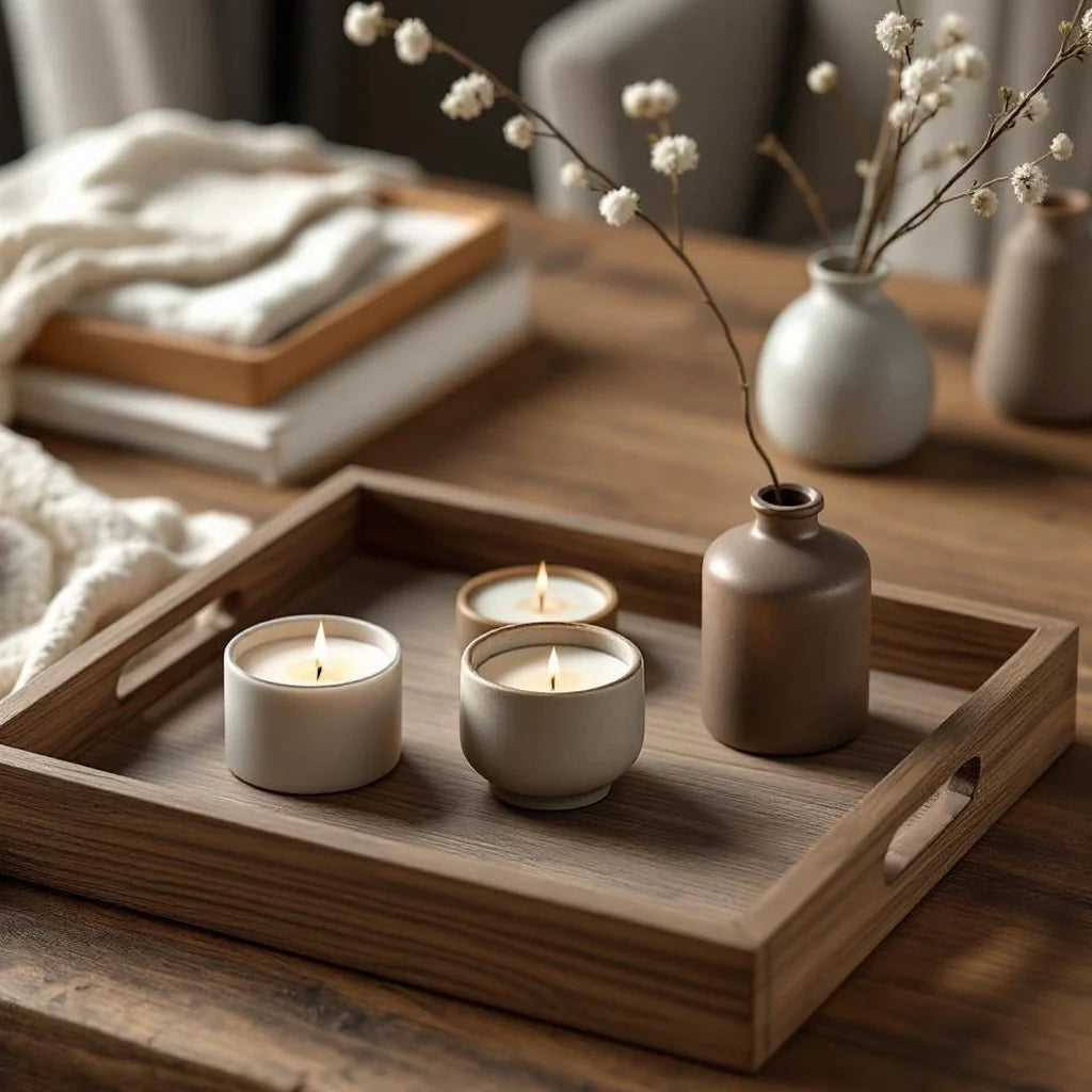 Decorative Tray in Smoked Oak Finish