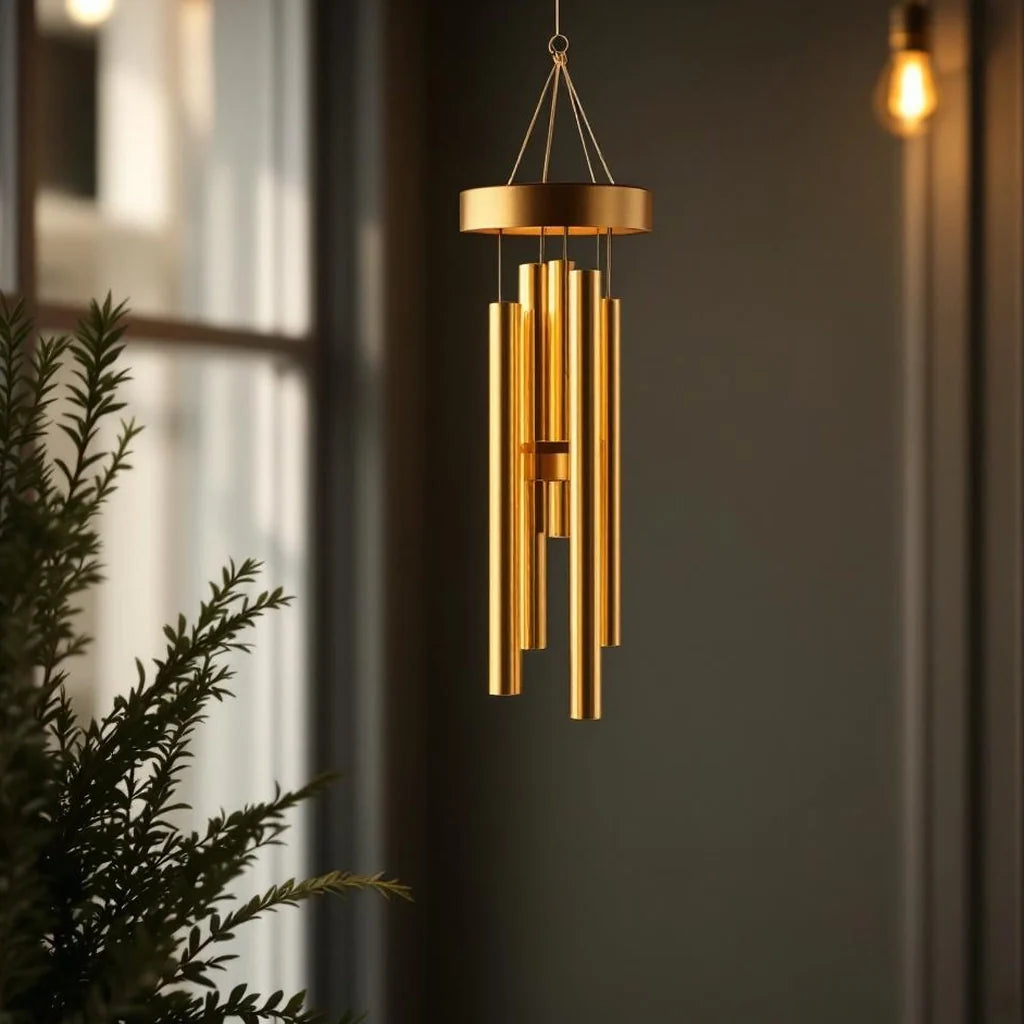 Decorative Wind Chime in Brushed Brass
