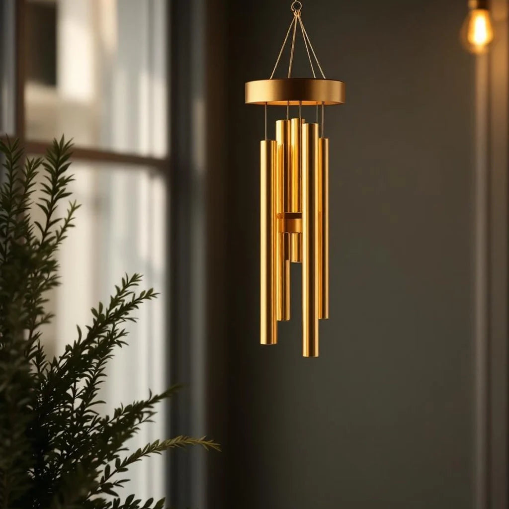 Decorative Wind Chime in Brushed Brass