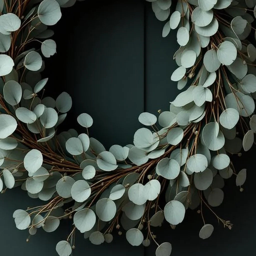 Decorative Wreath with Dried Eucalyptus Look