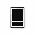 Framed Minimal Line Print in Black and Ivory