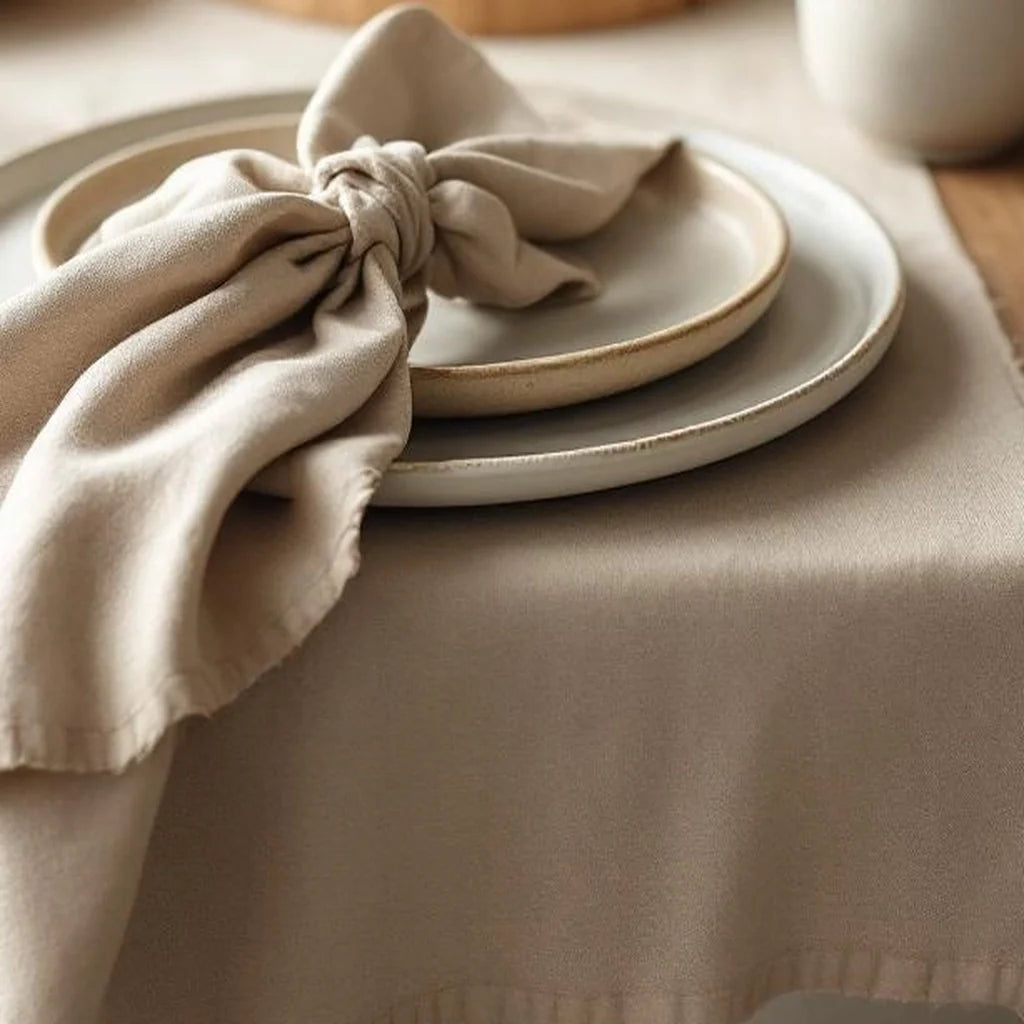 Linen Blend Table Runner in Sand