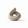 Modern Abstract Figurine in Matte Stone Finish