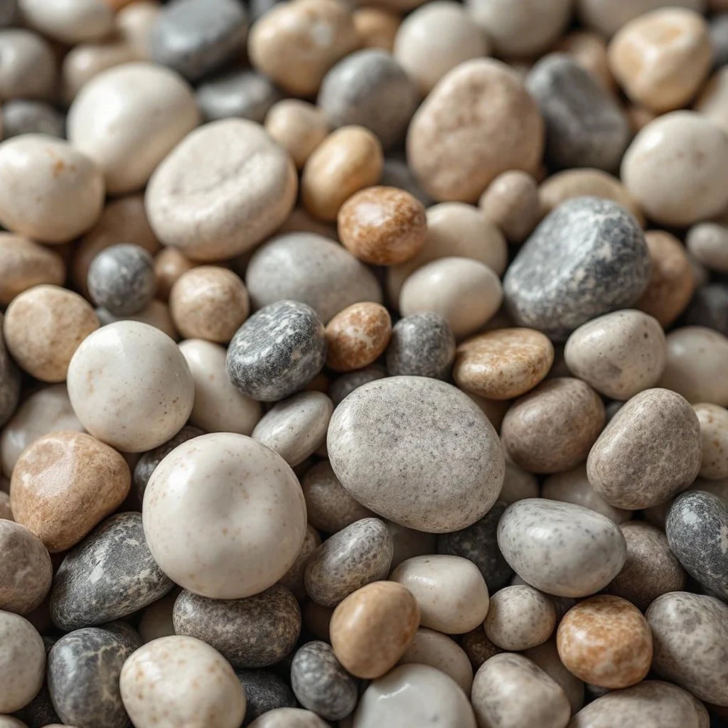 Polished Stone Vase Fillers in Mixed Neutrals