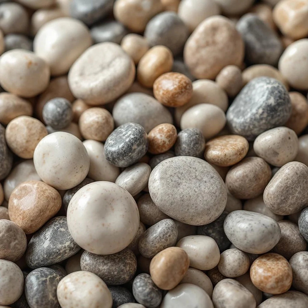 Polished Stone Vase Fillers in Mixed Neutrals