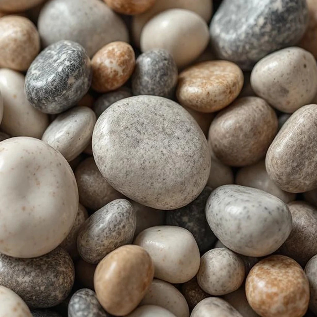 Polished Stone Vase Fillers in Mixed Neutrals