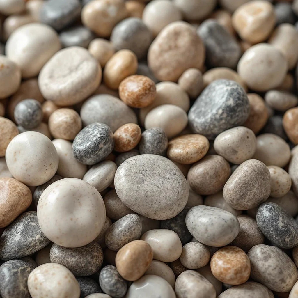 Polished Stone Vase Fillers in Mixed Neutrals