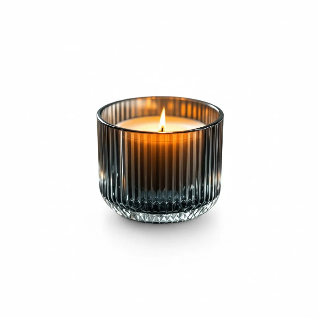 Ribbed Glass Decorative Tray