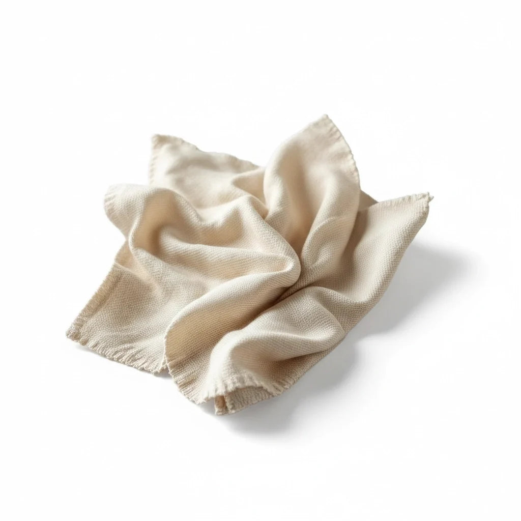 Set of 4 Textured Cotton Cloth Napkins in Oat
