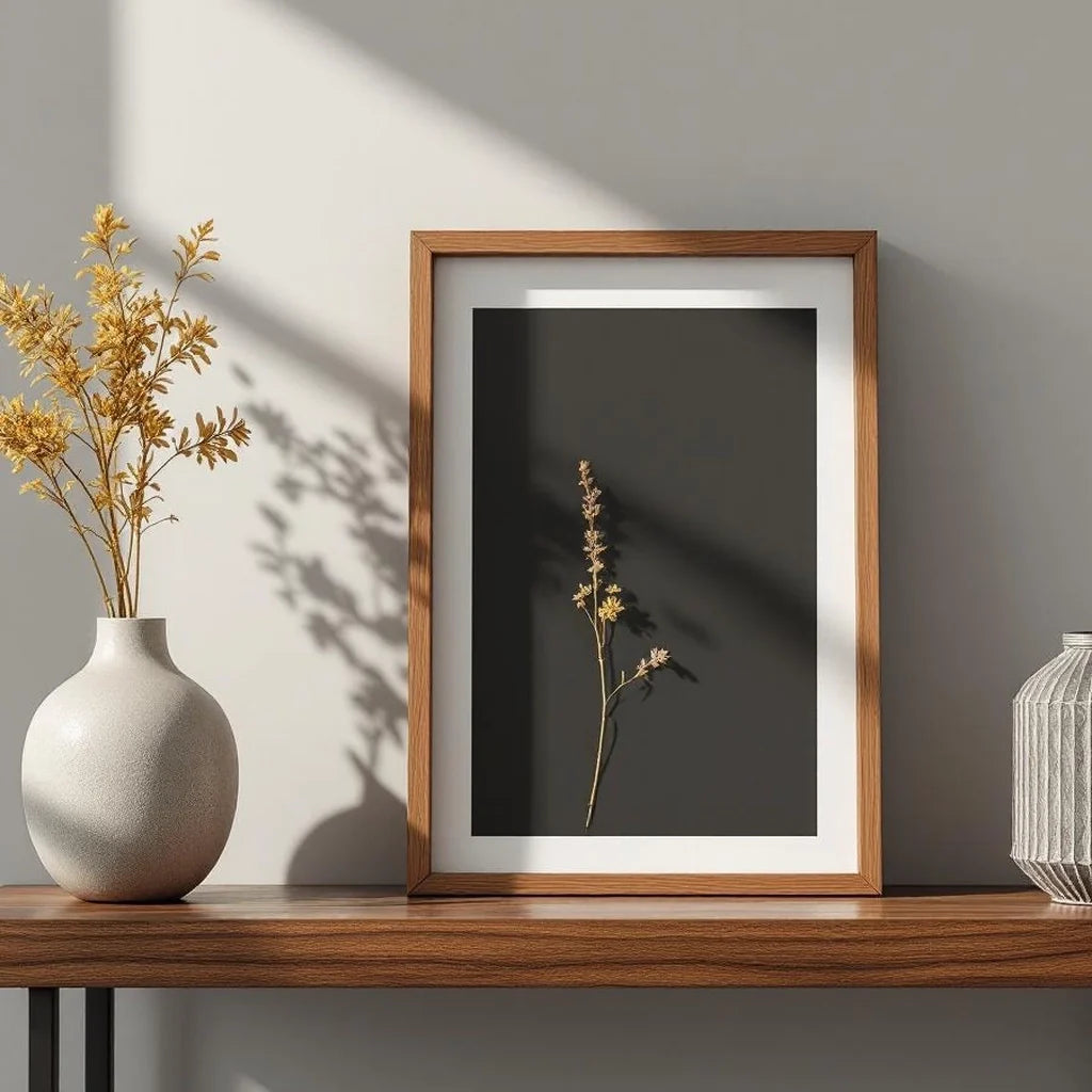 Shadow Box Display Frame in Walnut Tone