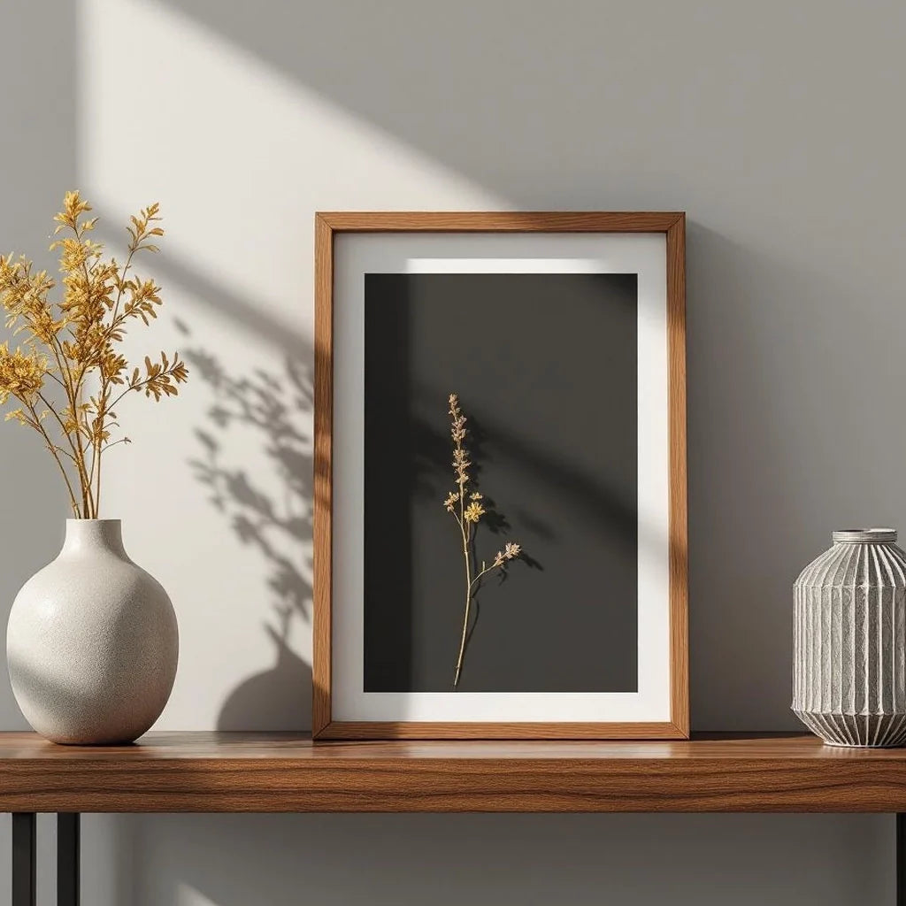 Shadow Box Display Frame in Walnut Tone