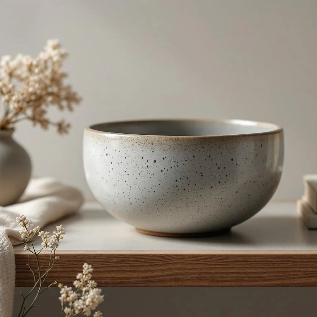 Speckled Stoneware Decorative Bowl