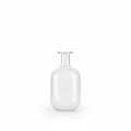 Tall Mouth-Blown Glass Vase in Clear