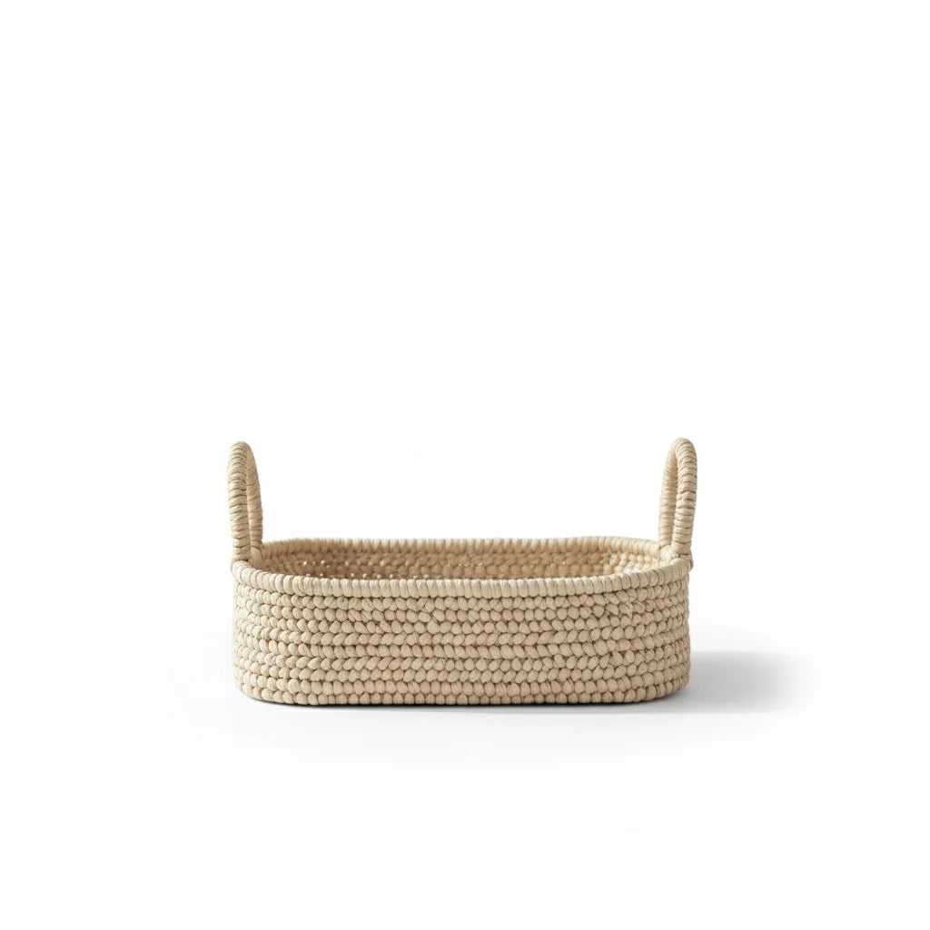 Woven Seagrass Storage Caddy with Handles