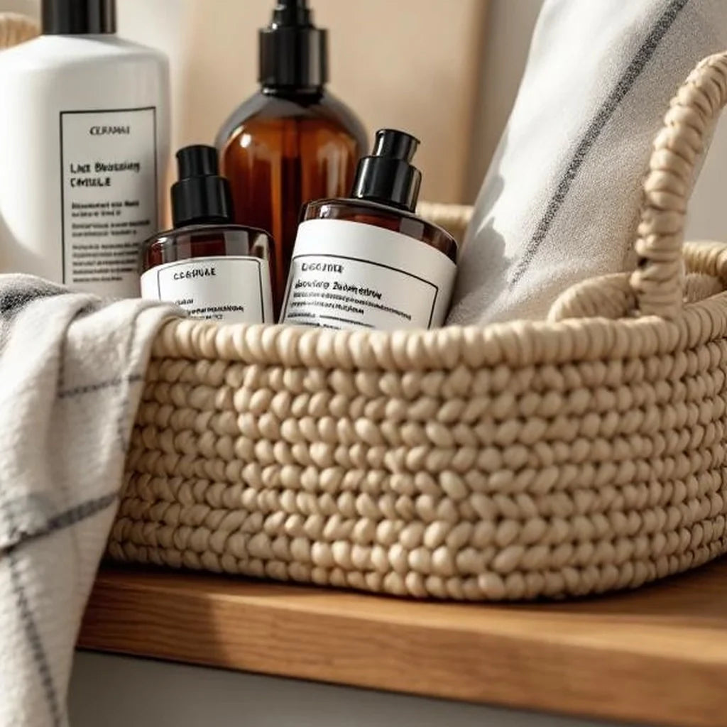 Woven Seagrass Storage Caddy with Handles